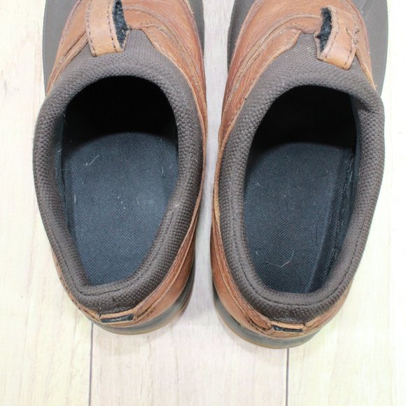 LL Bean Brown Leather Storm Chaser Slip On Duck Boots Size 8.5 M - Picture 6 of 9